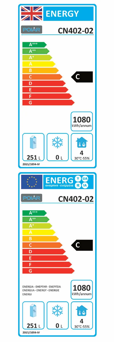 G-Series CN402 368 Ltr 3 Door Stainless Steel Refrigerated Pizza / Saladette Prep Counter Energy Rating