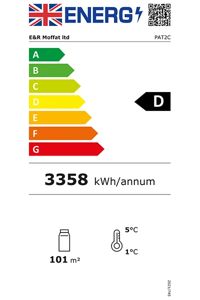 PAT2C 900mm Wide Curved Glass Patisserie Serve Over Counter Display Fridge Energy Rating