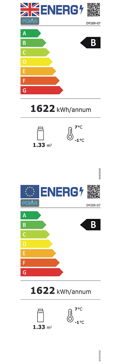 C-Series DP289 235 Ltr Freestanding Self Serve Refrigerated Cake Display Fridge Energy Rating