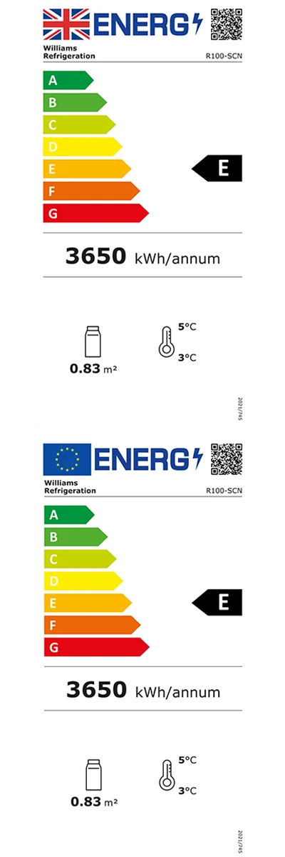 Gem R100-SCN 960mm Wide Refrigerated Slimline Multideck Display Fridge With Nightblind Energy Rating