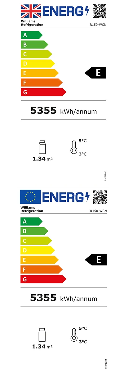 Gem R150-WCN 1510mm Wide Refrigerated Slimline Multideck Display Fridge With Nightblind Energy Rating