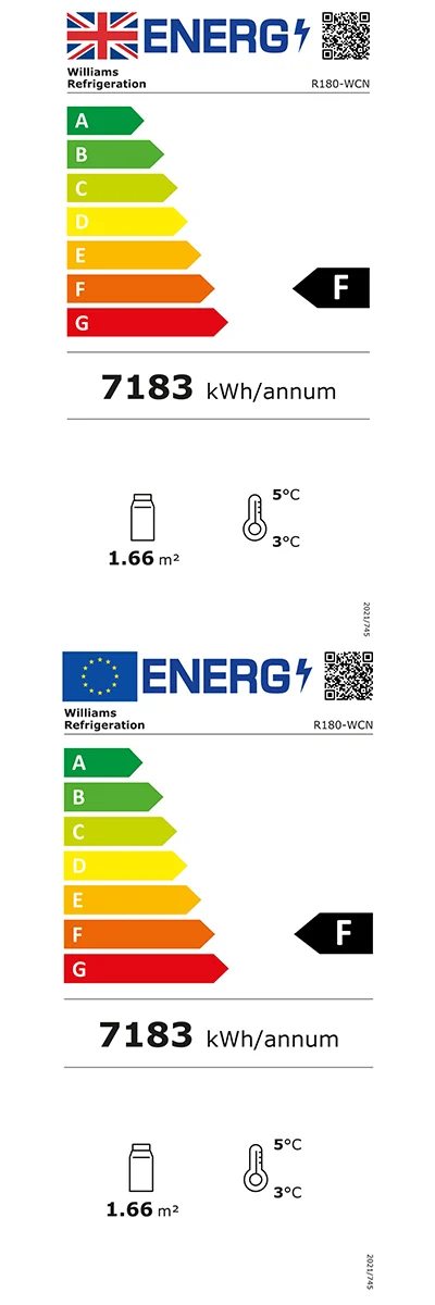 Gem R180-WCN 1856mm Wide Refrigerated Slimline Multideck Display Fridge With Nightblind Energy Rating