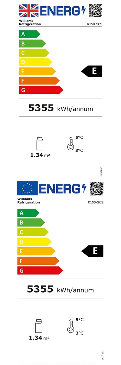 Gem R150-SCS 1510mm Wide Refrigerated Multideck Display Fridge With Security Shutter Energy Rating