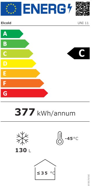 EL11LT 130 Ltr White Low Temperature Chest Freezer Energy Rating