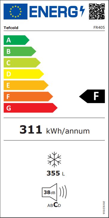 GM400 385 Ltr White Chest Freezer Energy Rating