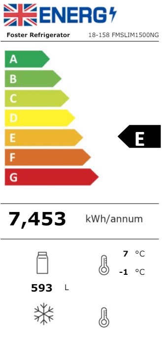 Slimline FMSLIM1500NG 1495mm Wide Stainless Steel Slimline Multideck With Nightblind & Glass Energy Rating