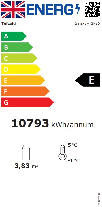 GALAXY+ GP26 BLACK 2580mm Wide Black Multideck Display Fridge Energy Rating