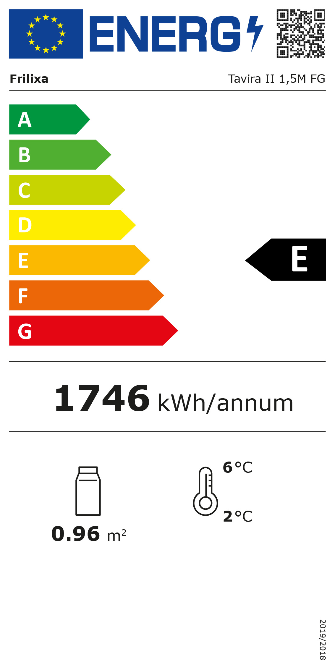 TAVIRA II 150F 1480mm Wide Flat Glass Serve Over Counter Display Fridge Energy Rating