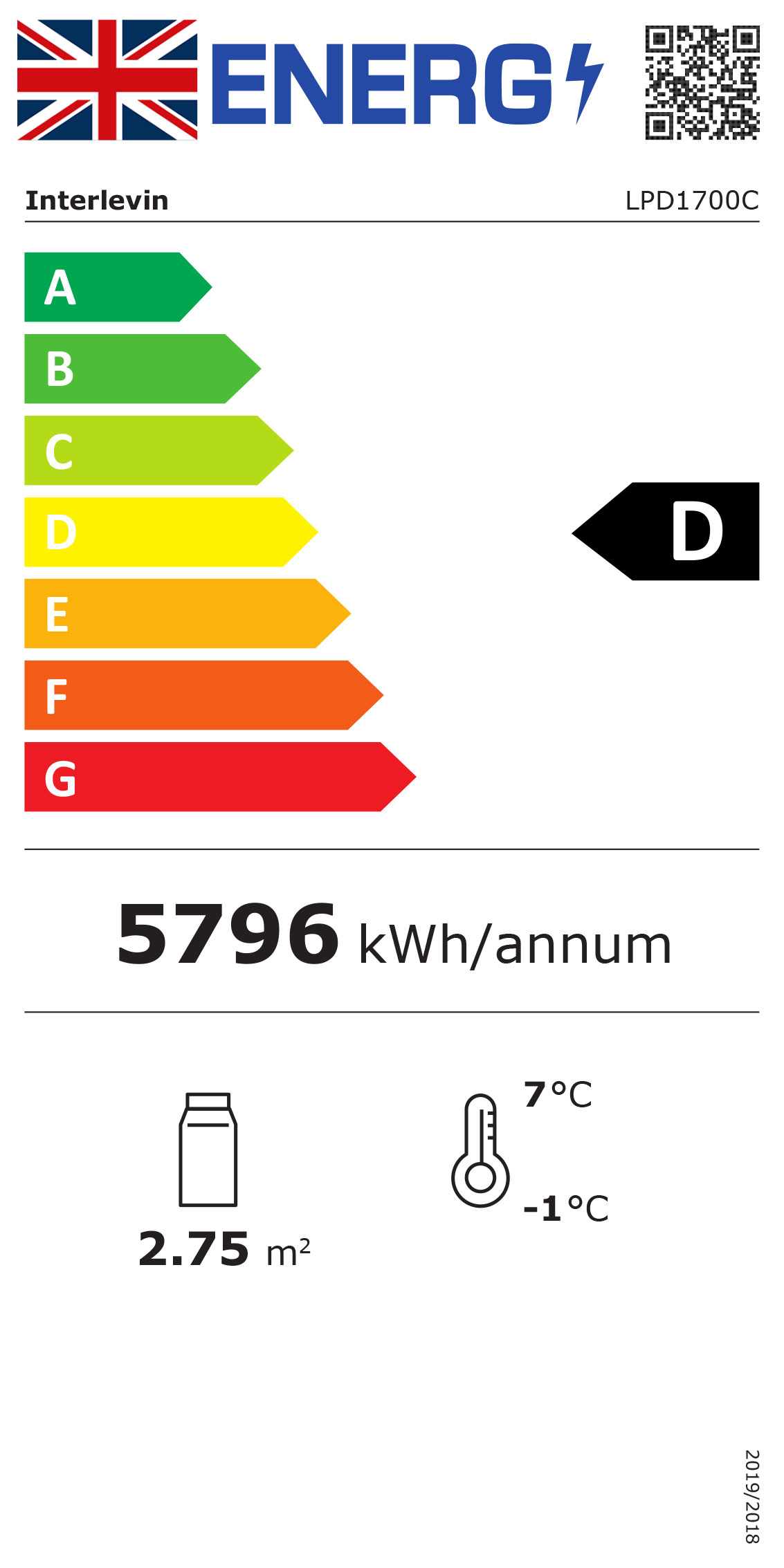 LPD1700C 1705mm Wide Curved Glass Patisserie Serve Over Counter Display Fridge Energy Rating