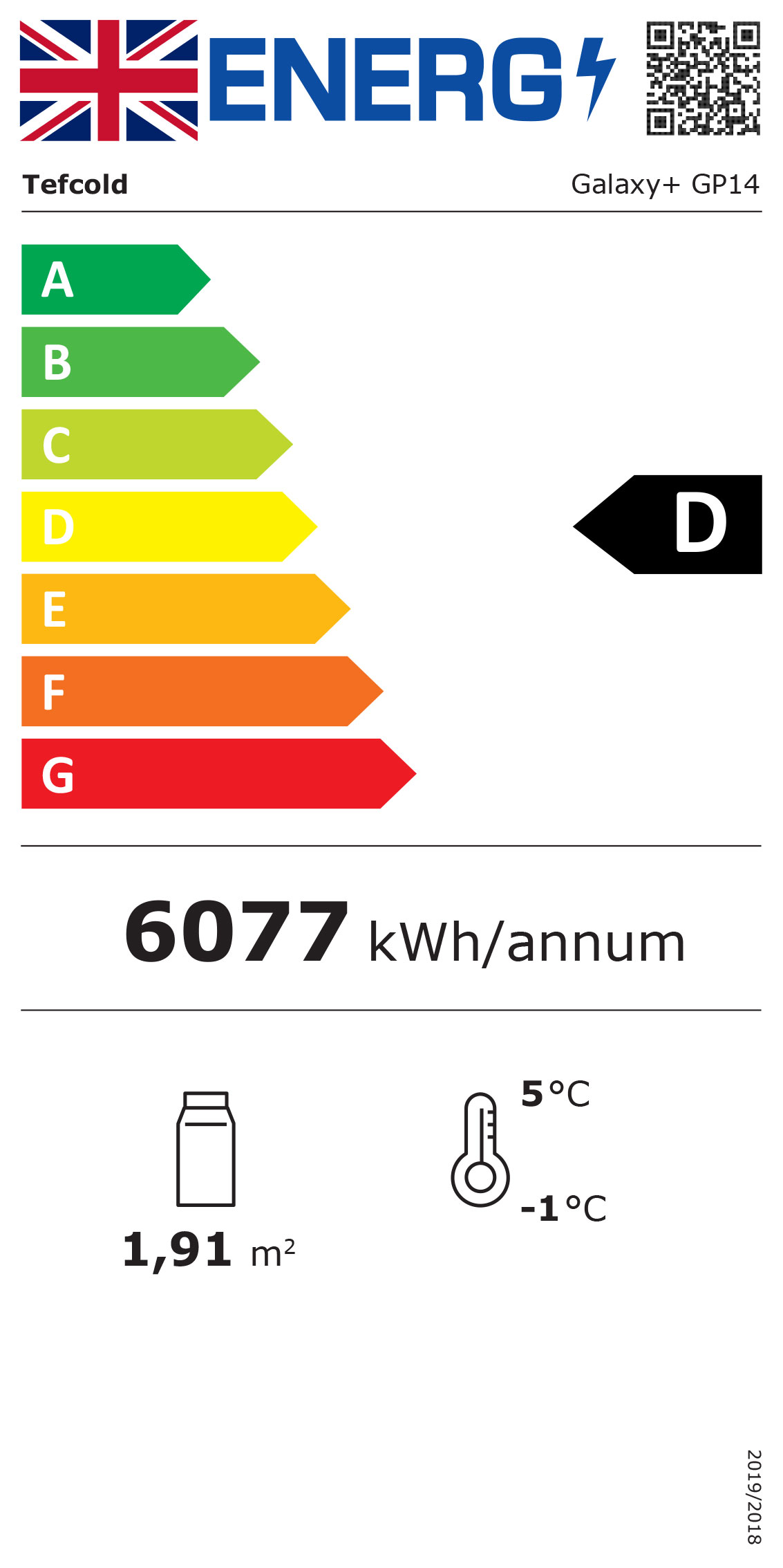 GALAXY+ GP14 WHITE 1330mm Wide White Multideck Display Fridge Energy Rating