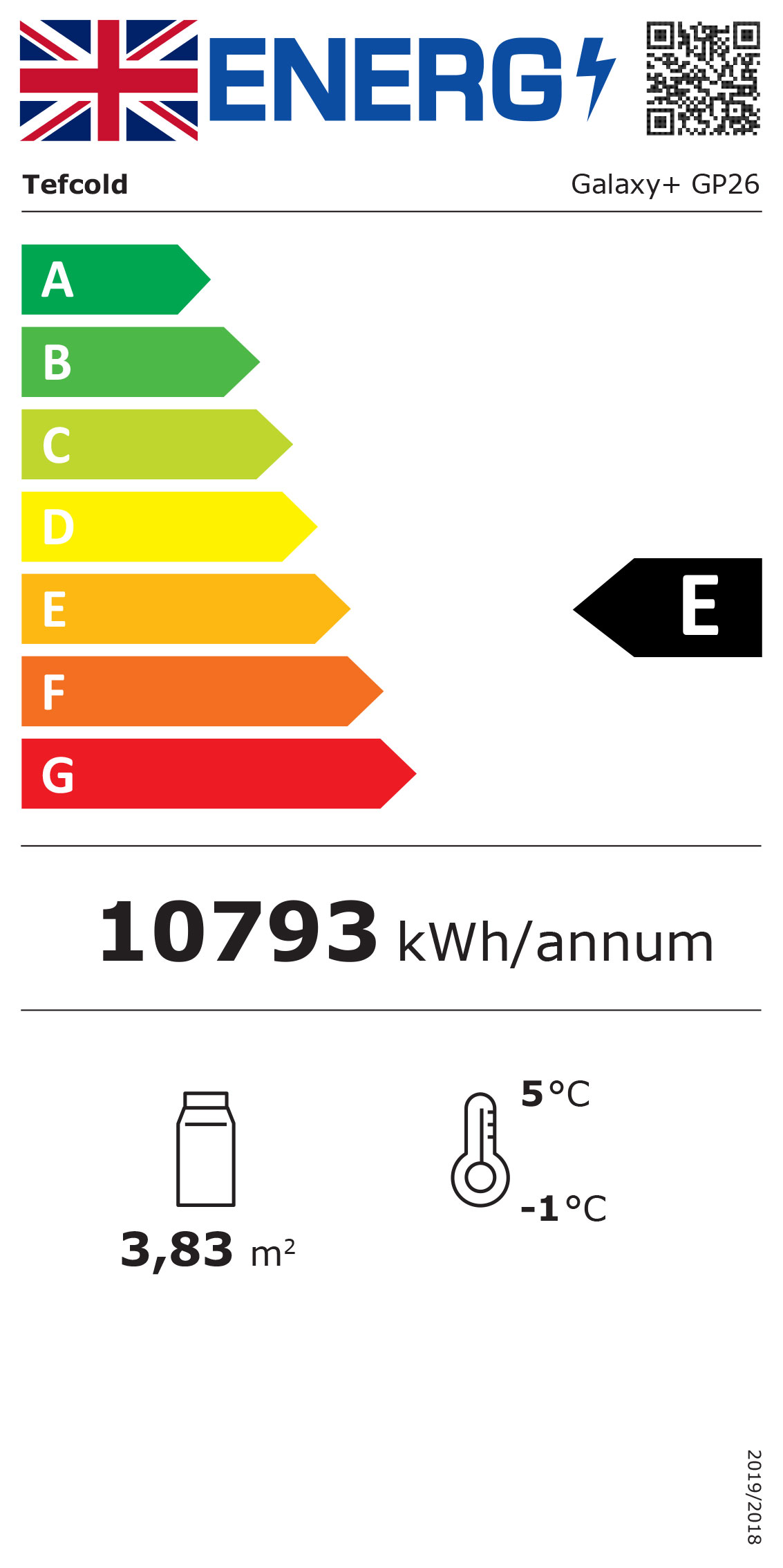 GALAXY+ GP26 WHITE 2580mm Wide White Multideck Display Fridge Energy Rating