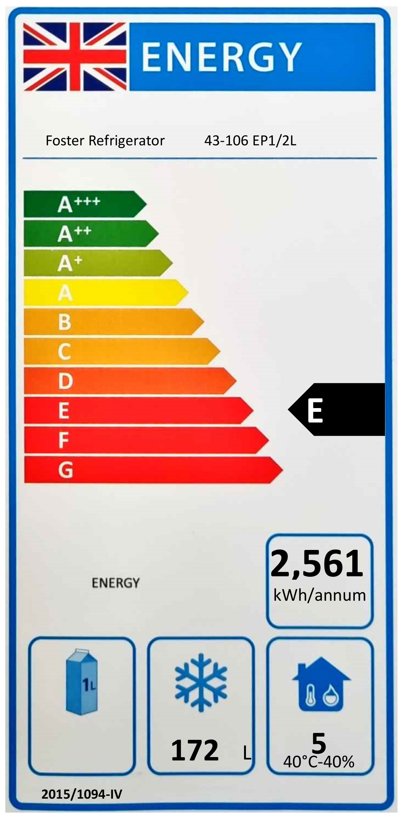 EcoPro G3 EP1/2L 280 Ltr 2 Door Stainless Steel Freezer Prep Counter Energy Rating