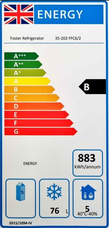 FFC6/2 6 x 1/1GN Stainless Steel Dual Temperature Fridge / Freezer Drawers With Splashback Energy Rating