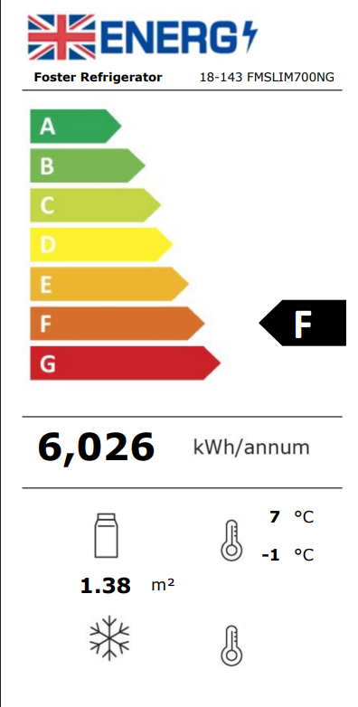 Slimline FMSLIM700NG 695mm Wide Stainless Steel Multideck Display Fridge With Nightblind Energy Rating