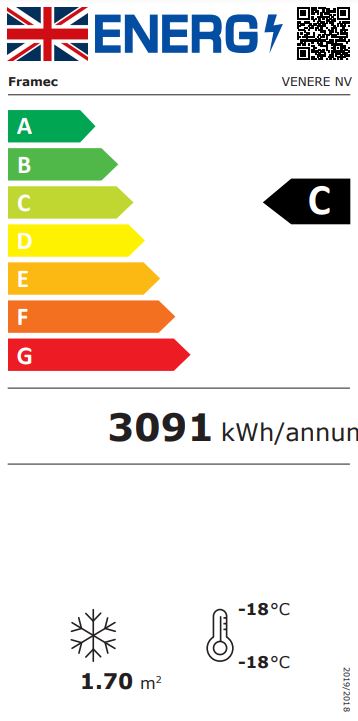 VENERE NV Freestanding Dual Temperature Patisserie Display Chiller Energy Rating