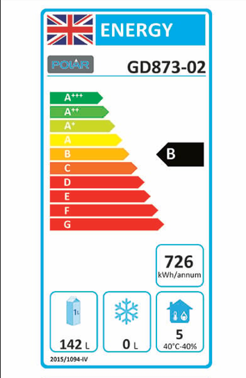 U-Series GD873 282 Ltr 1 Door & 2 Drawer Stainless Steel Refrigerated Prep Counter Energy Rating