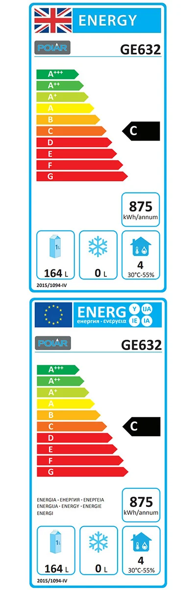G-Series GE632 Single Door Stainless Steel Direct Draw Keg Beer Dispenser Energy Rating