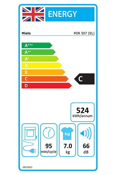 Little Giant HW133 7kg Vented Tumble Dryer Energy Rating