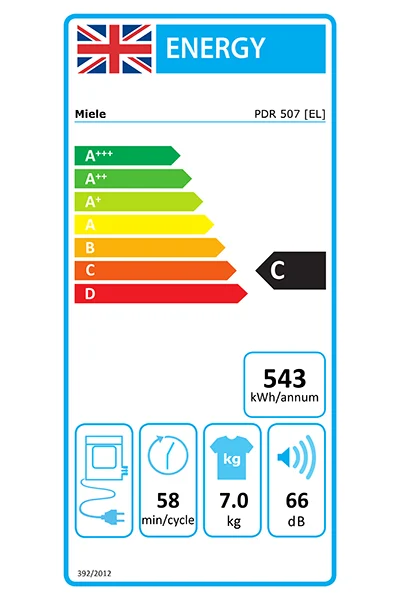 Little Giant HW134 7kg Vented Tumble Dryer Energy Rating
