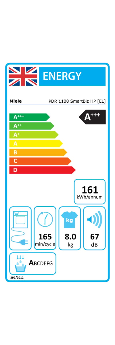 HZ827 8KG Heat Pump Condenser Tumble Dryer Energy Rating