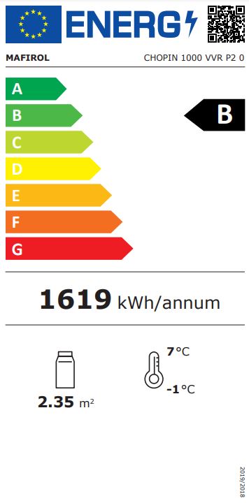 CHOPIN 1000 FV-VP 1050mm Wide White Flat Glass Serve Over Counter Display Fridge Energy Rating