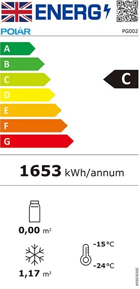 G-Series PG002 700 Ltr White Display Chest Freezer With Curved Glass Lid Energy Rating