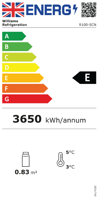 Gem R100-SCN 960mm Wide Refrigerated Slimline Multideck Display Fridge With Nightblind Energy Rating
