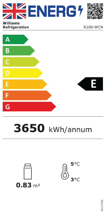 Gem R100-WCN 960mm Wide Refrigerated Slimline Multideck Display Fridge With Nightblind Energy Rating