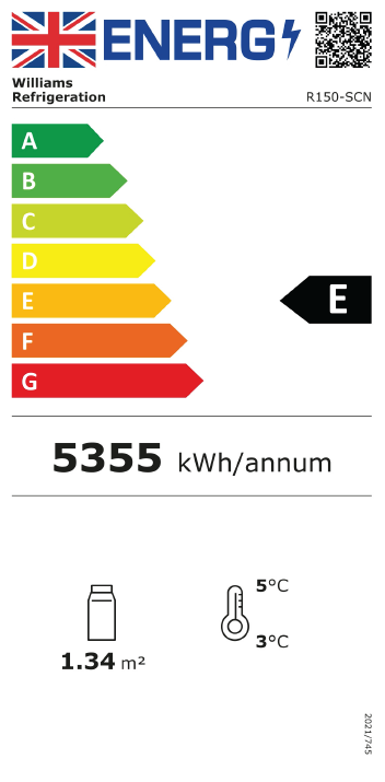 Gem R150-SCN 1510mm Wide Refrigerated Slimline Multideck Display Fridge With Nightblind Energy Rating