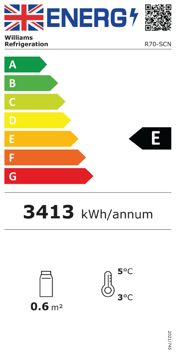 Gem R70-SCN 710mm Wide Refrigerated Slimline Multideck Display Fridge With Nightblind Energy Rating