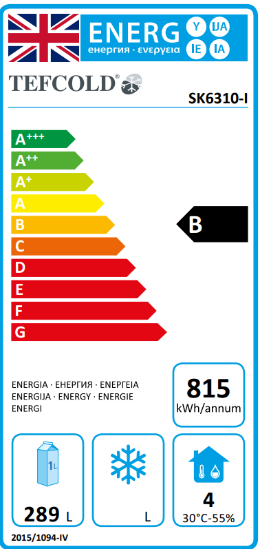 SK6310 360 Ltr 3 Door Stainless Steel Slimline Refrigerated Prep Counter Energy Rating