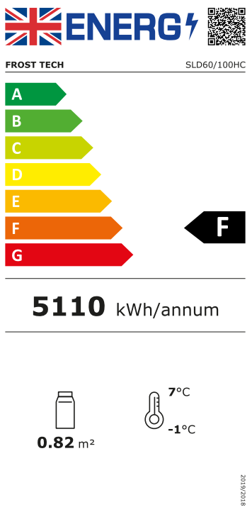 SLD60-100HC 1000mm Wide Stainless Steel Multideck Display Fridge With Nightblind Energy Rating