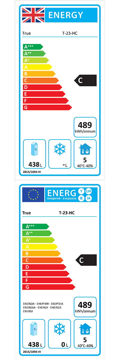 T-23-HC Heavy Duty 651 Ltr Upright Single Door Stainless Steel Hydrocarbon Fridge Energy Rating