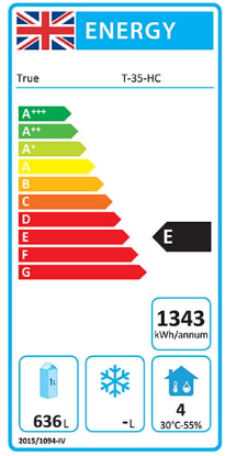 T-35-HC Heavy Duty 991 Ltr Upright Double Door Stainless Steel Fridge Energy Rating