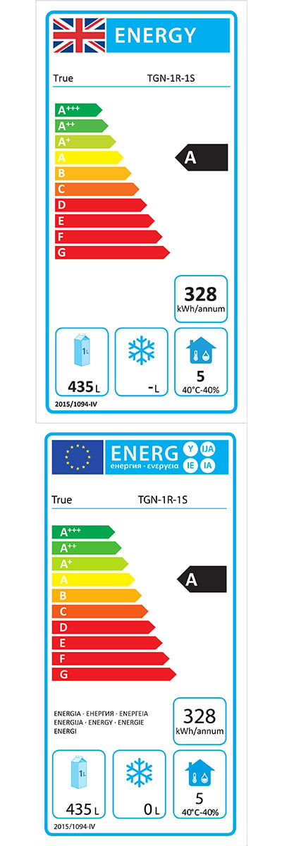 TGN-1R-1S Heavy Duty 720 Ltr Upright Single Door Stainless Steel Fridge Energy Rating