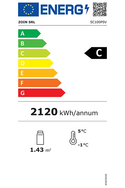 UA056-100 1000mm Wide Stainless Steel Multideck Display Fridge With Sliding Doors Energy Rating