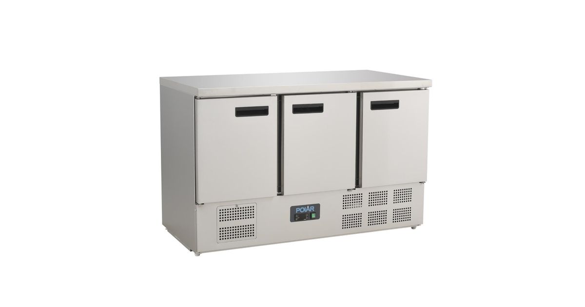 Polar G-Series G622 368 Ltr 3 Door Stainless Steel Refrigerated Prep ...