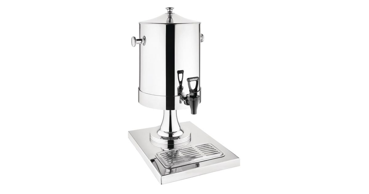 Produktbild von Olympia J192 Milchspender – 6,5 Liter, Edelstahl, Mit Druckhebel Und Abtropfschale