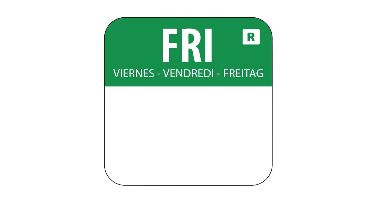 Hygiplas Removable Colour Coded Food Labels With 1 Dispenser - GH473 | Go For Green Kitchenware And