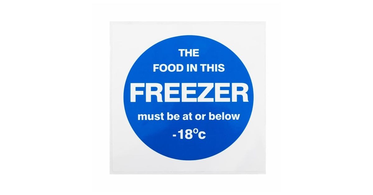 Open Box Freezer Sign Vogue L839 Food In This Freezer Sign Self-Adhesive | Catering Appliance ...