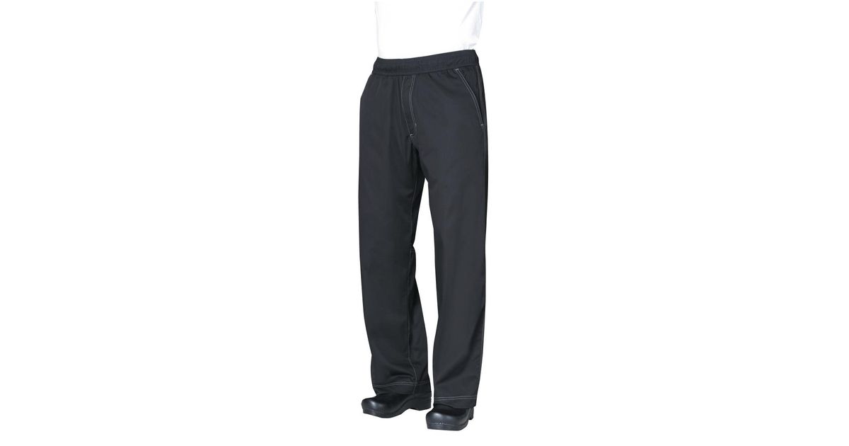 Chef Works B187-S Unisex Cool Vent Baggy Chefs Trousers Black S ...