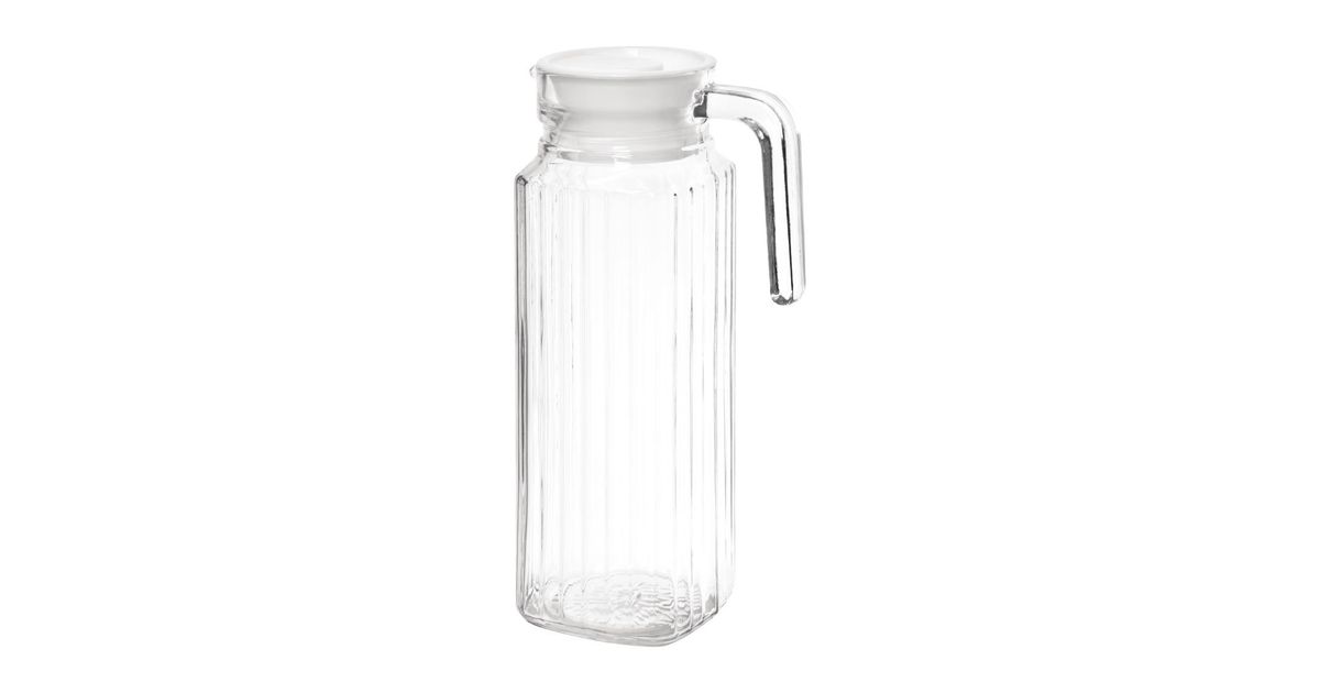 Lot De 6 Carafes En Verre Nervuré 1 L – Olympia GF922, Élégantes Et Résistantes