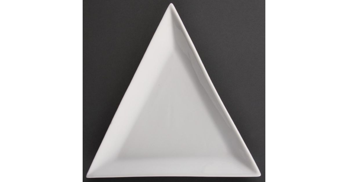 Olympia Whiteware U166 Triangle Plate | Catering Appliance Superstore