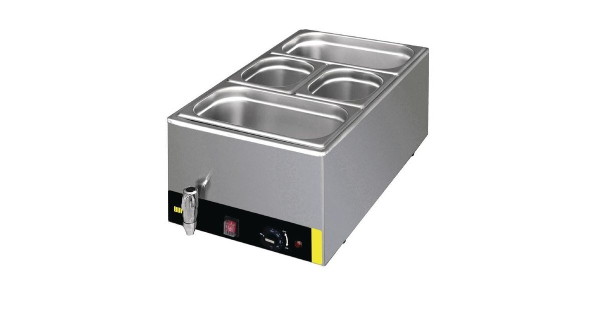 Buffalo S047 2 x 1/3 & 2 x 1/6 GN Electric Countertop Wet Heat
