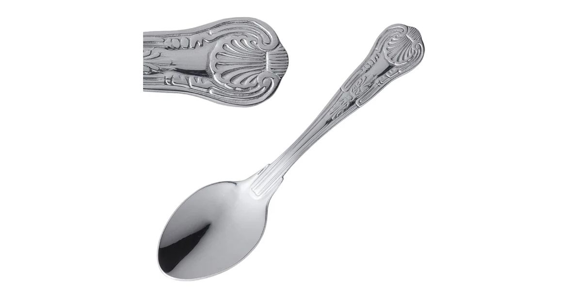Olympia Kings – Confezione 12 Cucchiai Da Servizio In Acciaio Inox 18/0 – Finitura Lucida – Design Regency Crest
