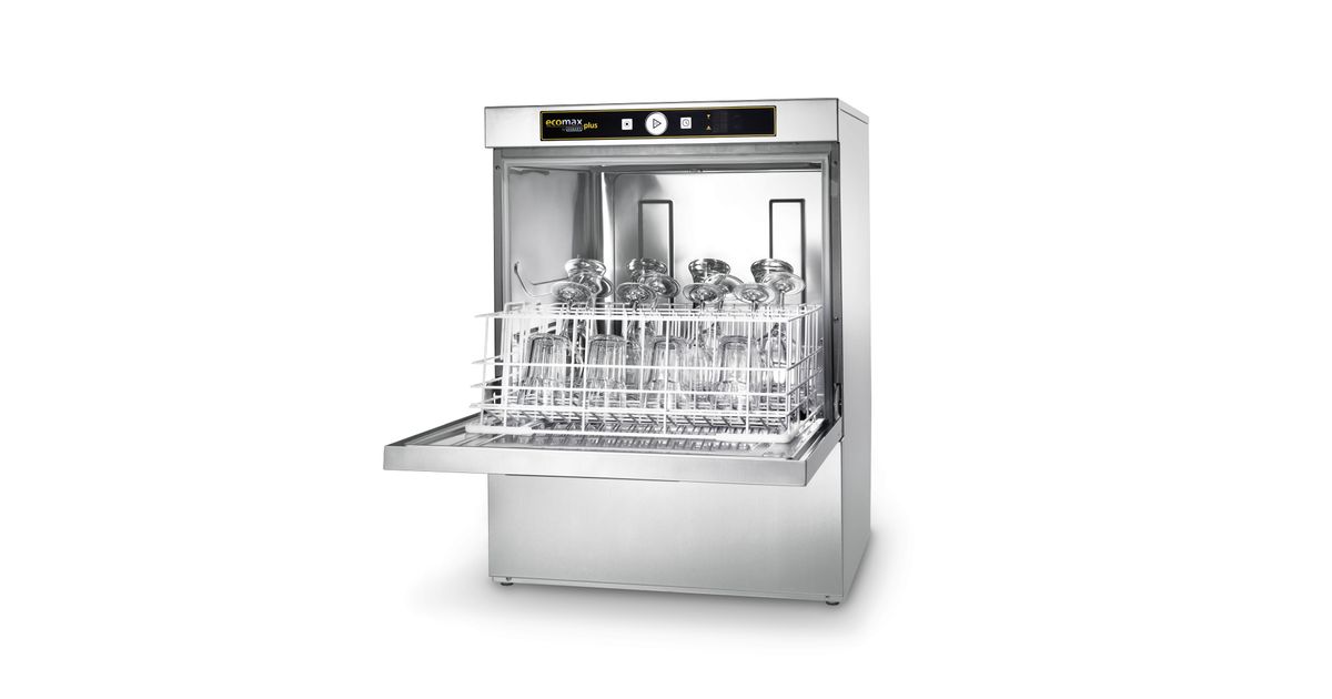 Hobart Ecomax Plus G515SW-10C Undercounter Glasswasher WRAS Approved with Water Softener 500mm Rack main image 0