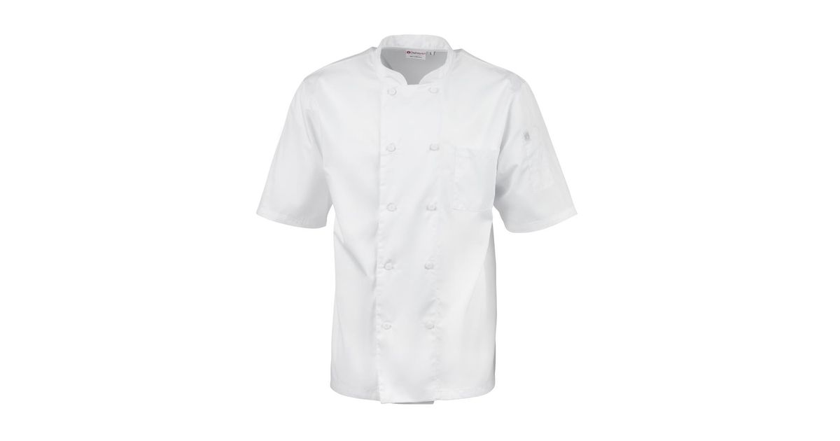 Chef Works Montreal A914-S Cool Vent Unisex Short Sleeve Chefs Jacket ...