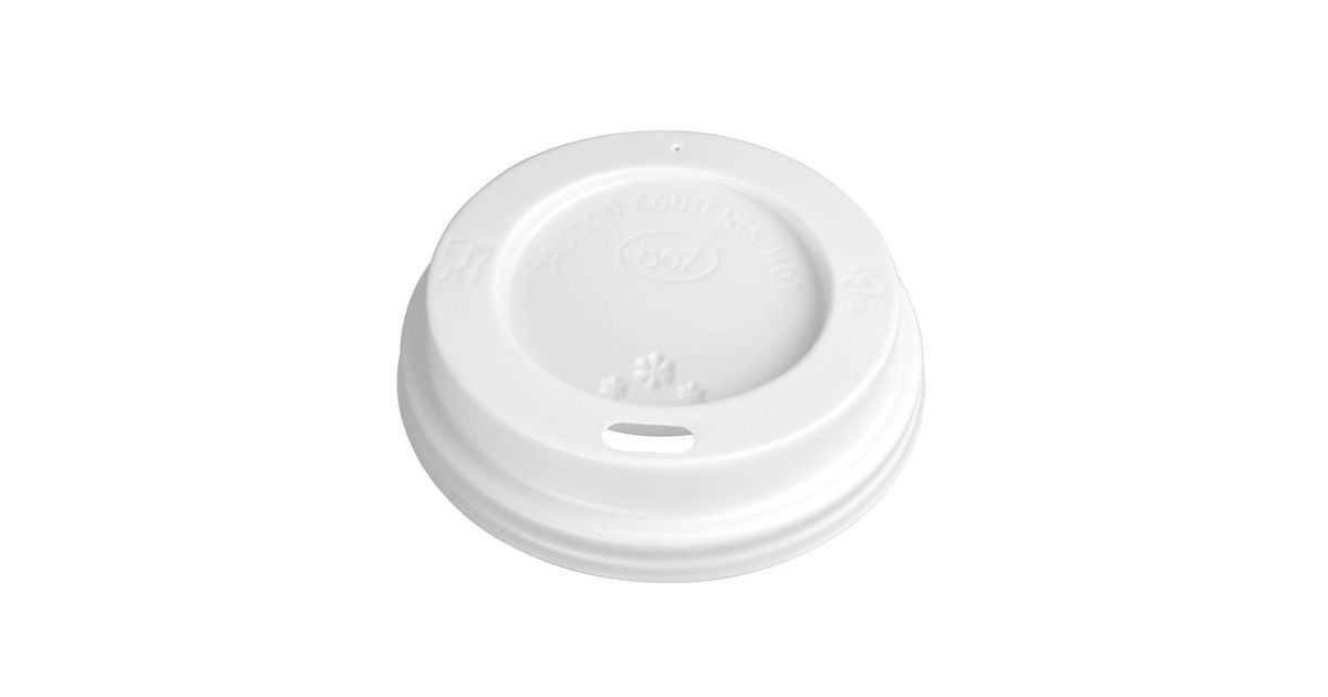 Fiesta Recyclable CE263 White Lids To Fit 225ml Coffee Cups (Pack of 50 ...