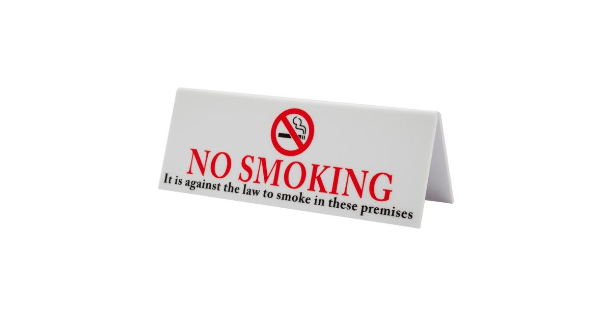 Beaumont CZ426 Plastic No Smoking Table Sign | Catering Appliance ...