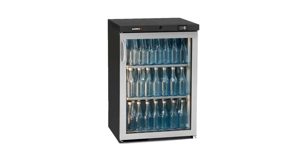 Gamko Maxiglass MG3/150RCS Right Hand Hinged Undercounter Stainless Steel Bottle Cooler 150 Litres main image 0